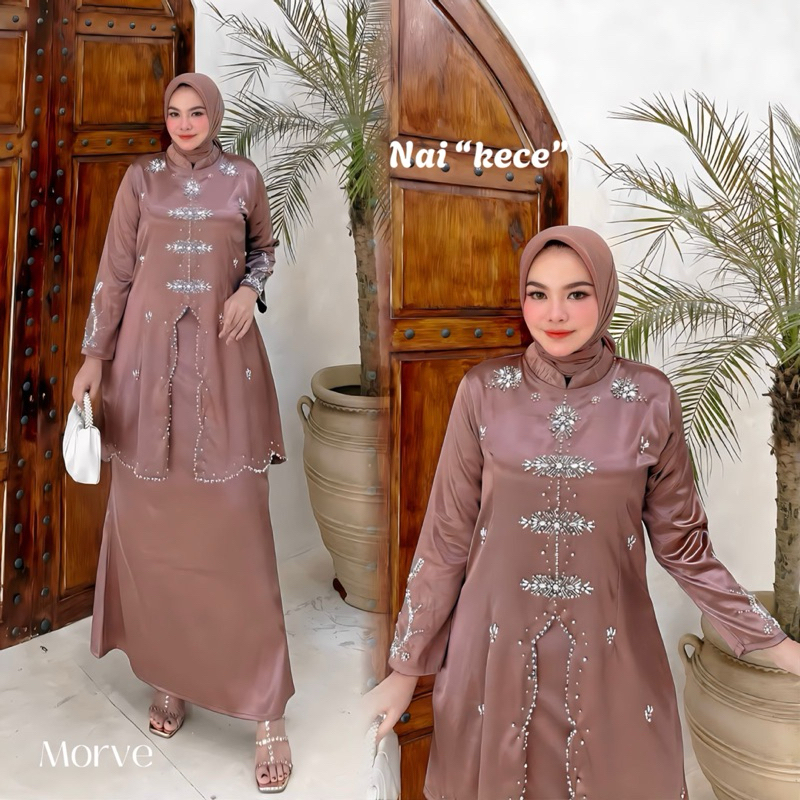 ONE SET BAJU KURUNG MELAYU PESTA KONDANGAN HAJATAN KEKINIAN/SETELAN KEBAYA MODERN TUNIK KURUNG MELAY