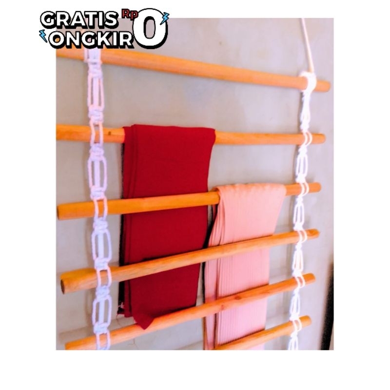 Rak Jilbab,Rak Mukena,Rak Sajadah,Rak Handuk Macrame