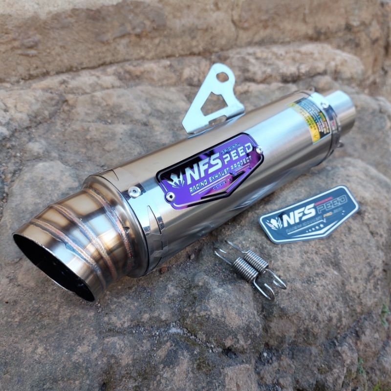 SLINCER KNALPOT EMBLEM BLUE XRL WHITE NFSPEED ORIGINAL INLET 50 SARANGAN FULL
