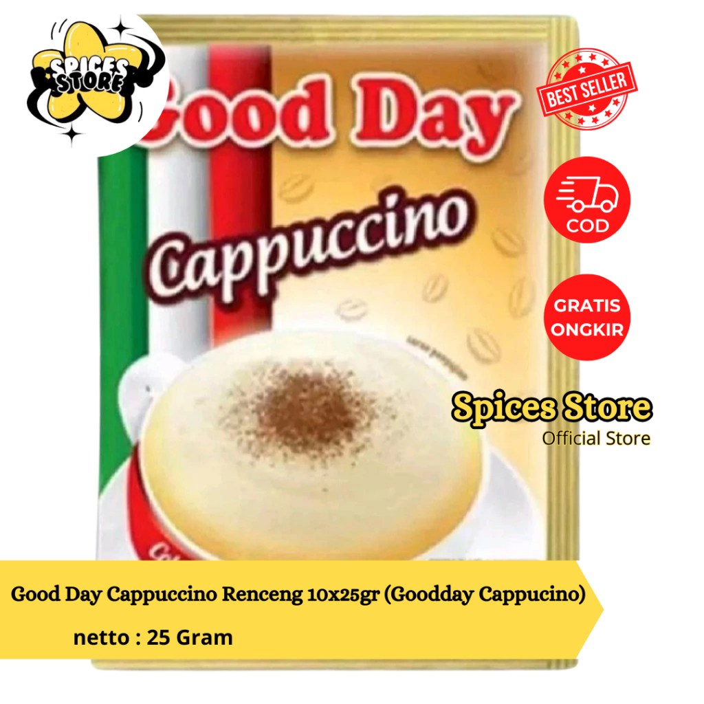 

Kopi Good Day Cappuccino Renceng 10x25gr (Goodday Cappucino) - Spices Store - Kopi Murah Nikmat Original