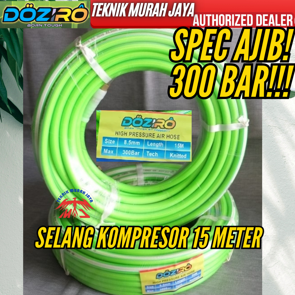 DOZIRO Selang Kompresor Angin 15 Meter Air Compressor Hose 300 Bar Steam High Pressure Hose