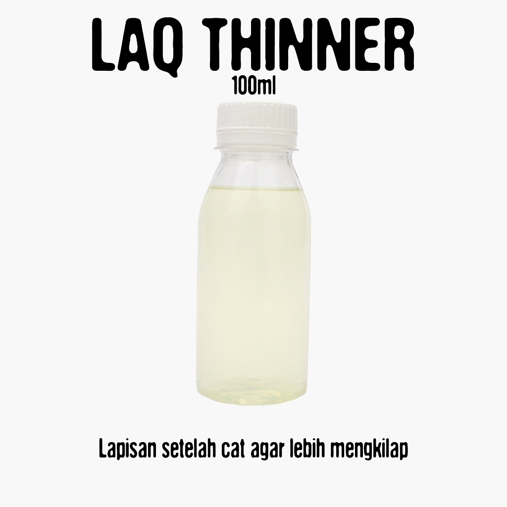 Finishing Kulit Glossy – LAQ Thinner Releather 100ml | Penguat Cat Sepatu, Tas, Jaket, Dompet