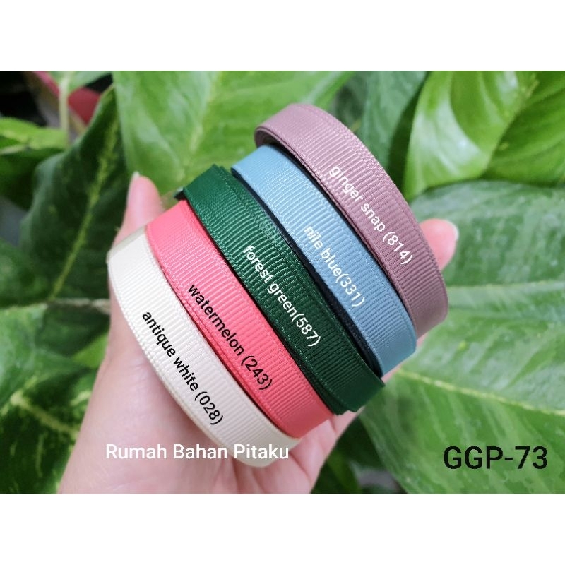 

(GGP-73)PITA GROSGRAIN IMPORT UKURAN 3/8" (1CM), HARGA per-ROL