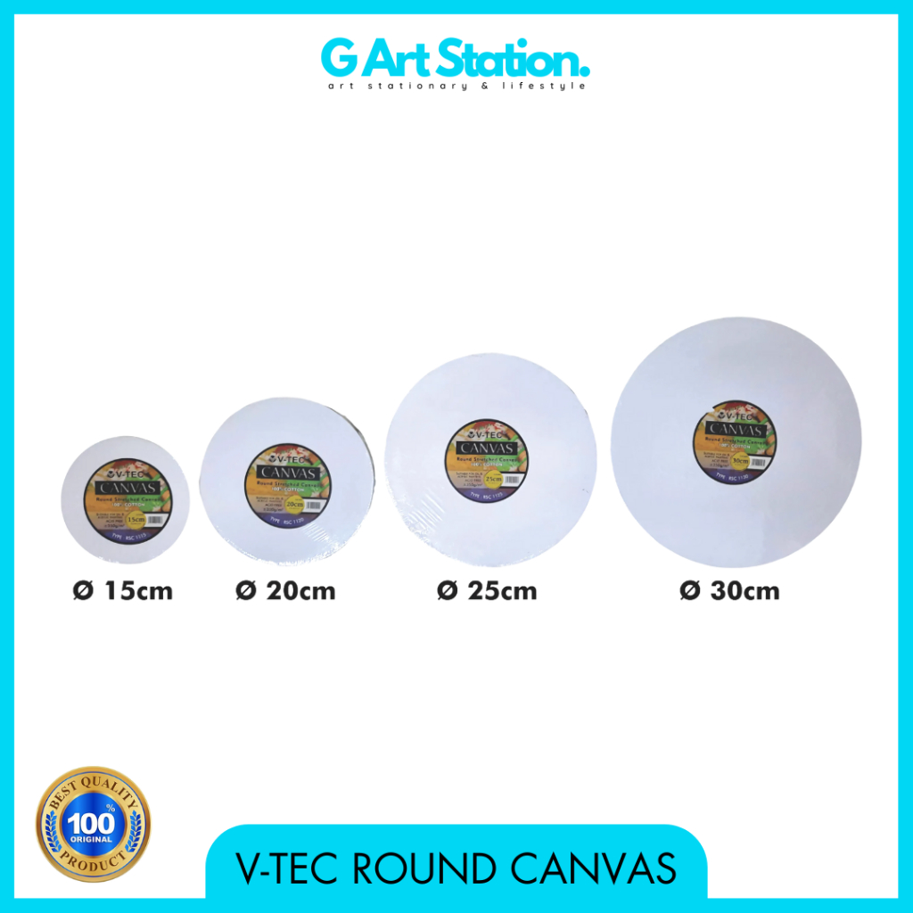 

V-TEC Canvas Stretched Round / Kanvas Cotton Bulat