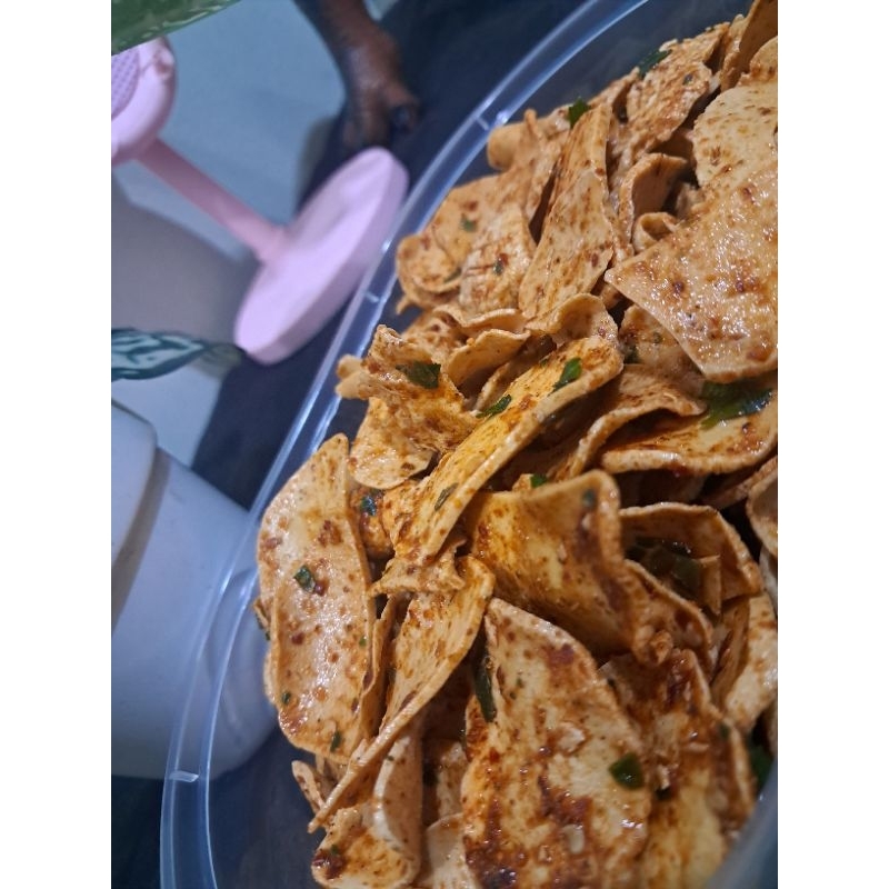 

Basreng Pipih / Koin Empuk Tidak Keras Homemde Original Daun jeruk dan Pedas Daun Jeruk