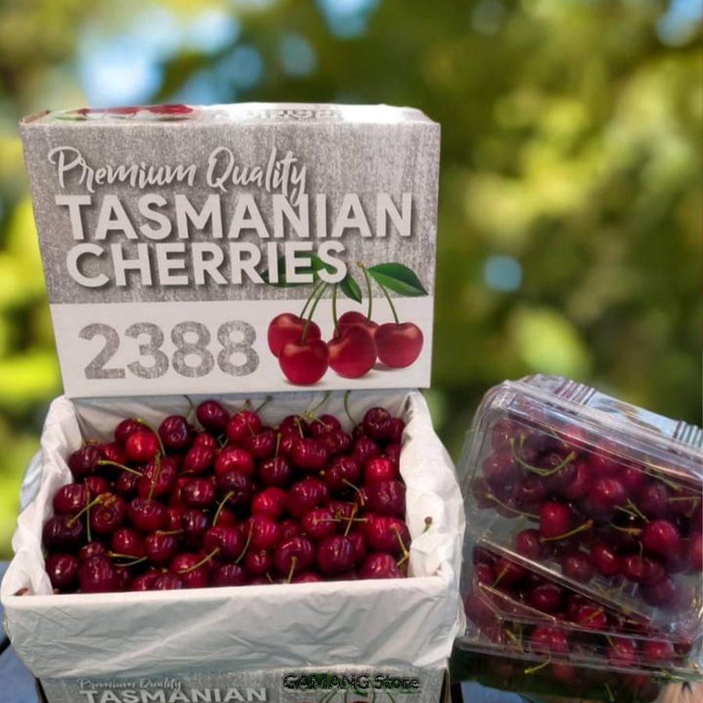 Buah Cherry Ceri Tasmanian Cherries 2388 SILVER Fresh Import Limited 🇦🇺