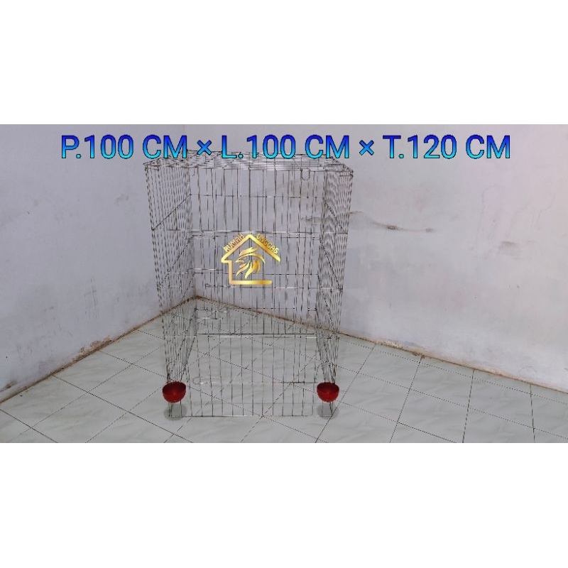 GALVANIS KANDANG AYAM LIPAT P.100×L.100×T.120 FLAYING PANE