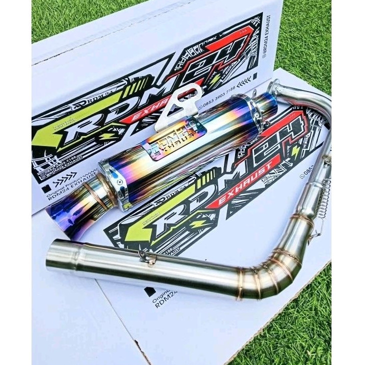 Knalpot Salemba Ceklis Jungstyle Original RDM24 EXHAUST PNP Untuk Aerox New/Old Vario New Nmax New i