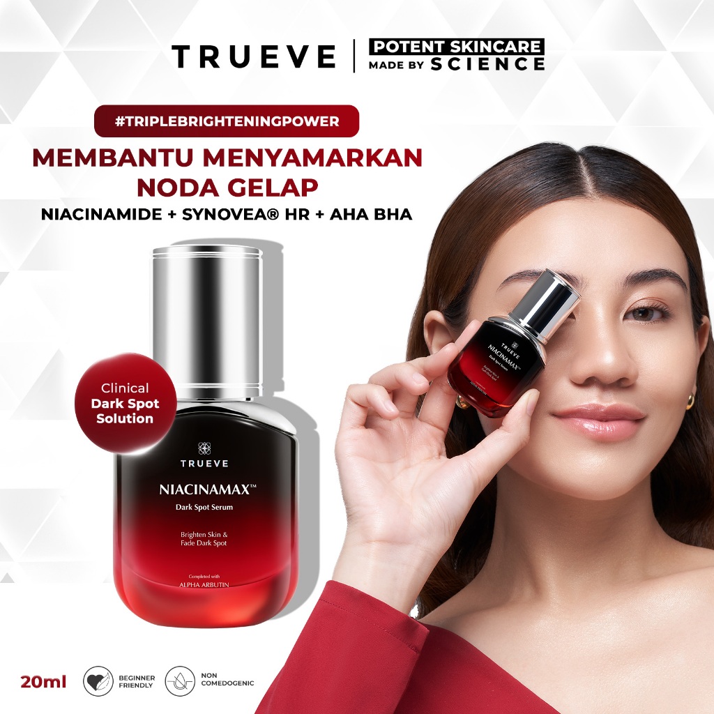 [AALIYAH MASSAID APPROVED] TRUEVE Niacinamax Dark Spot Serum - Serum Brightening Niacinamide, Glowin