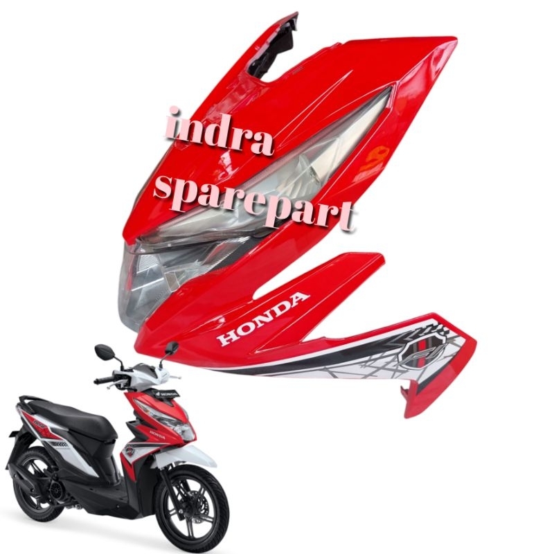 Full Set Tameng Body Depan Beat Esp Eco 2016 2017 2018 Merah