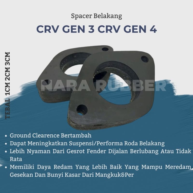 karet tatakan per keong belakang honda crv gen 3 gen 4 bahan ban 1set