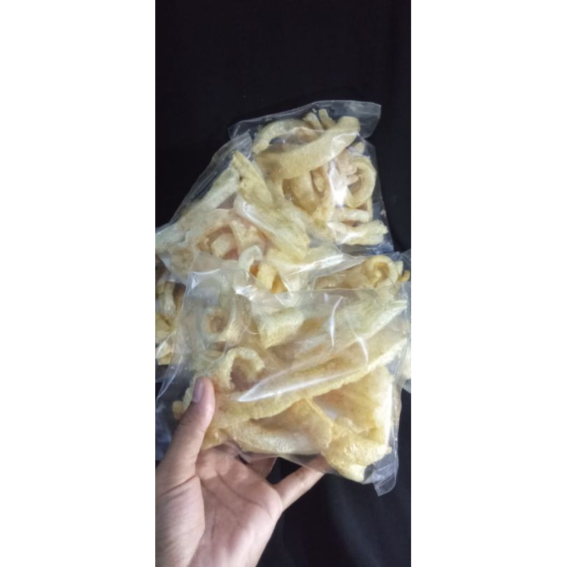 

kerupuk kulit sapi asli/kikil goreng/tunjang goreng kemasan ekonomi