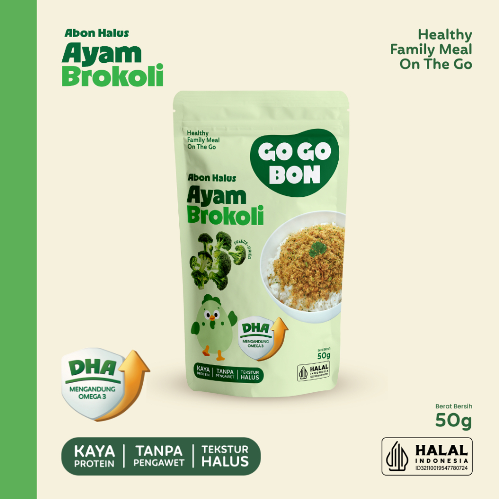 

Gogobon | Abon Halus Premium | Rasa Ayam Brokoli (50gr)