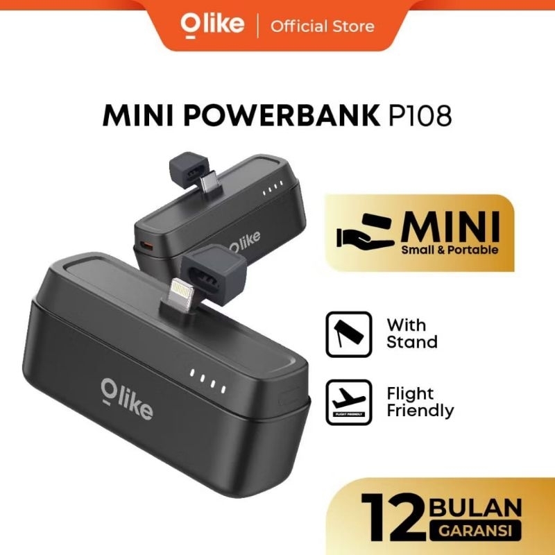 BATAM SHOPPING MALL (NKR) POWERBANK OLIKE P108L / P108C / POWER BANK 4500MAH / PB MINI DUAL OUTPUT C
