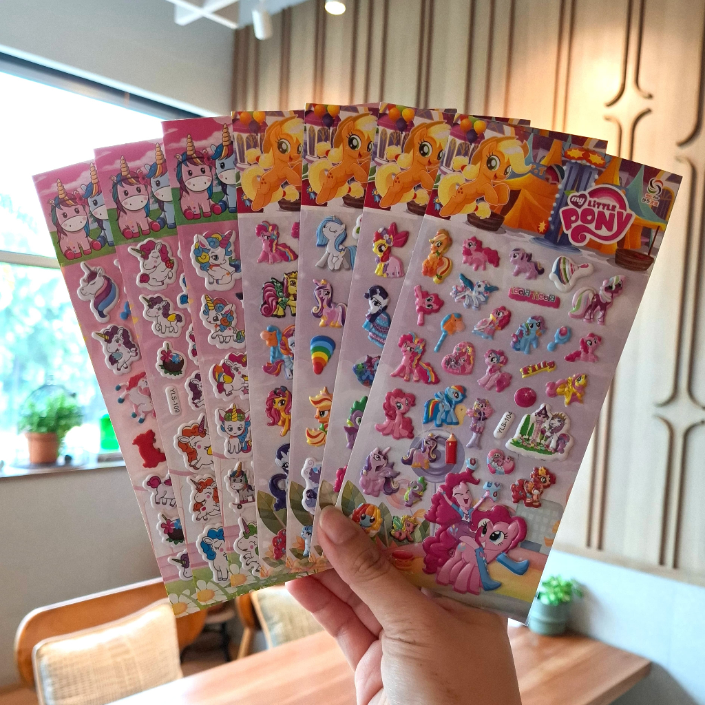 

Sticker Timbul Gambar Tempel Stiker Anak Karakter Kartun Unicorn Pony