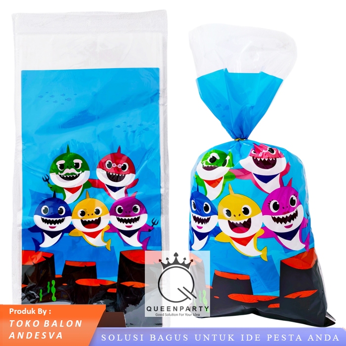 plastik snack Baby Shark / plastik bingkisan snack ulang tahun / plastik karakter Baby Shark