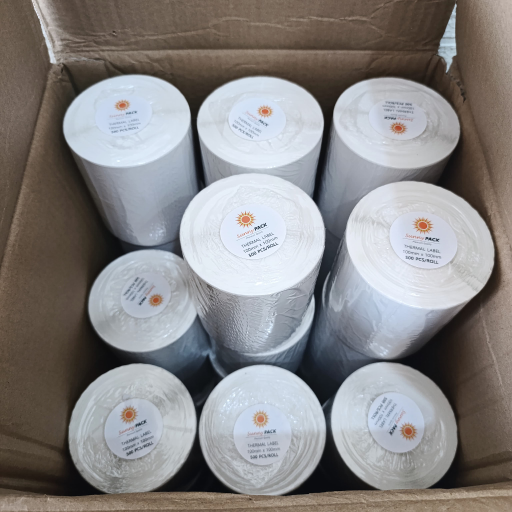 

Ay00! Label Stiker Thermal 100x100 mm 500Pcs Stiker Label Resi Stiker Barcode OLSHOP