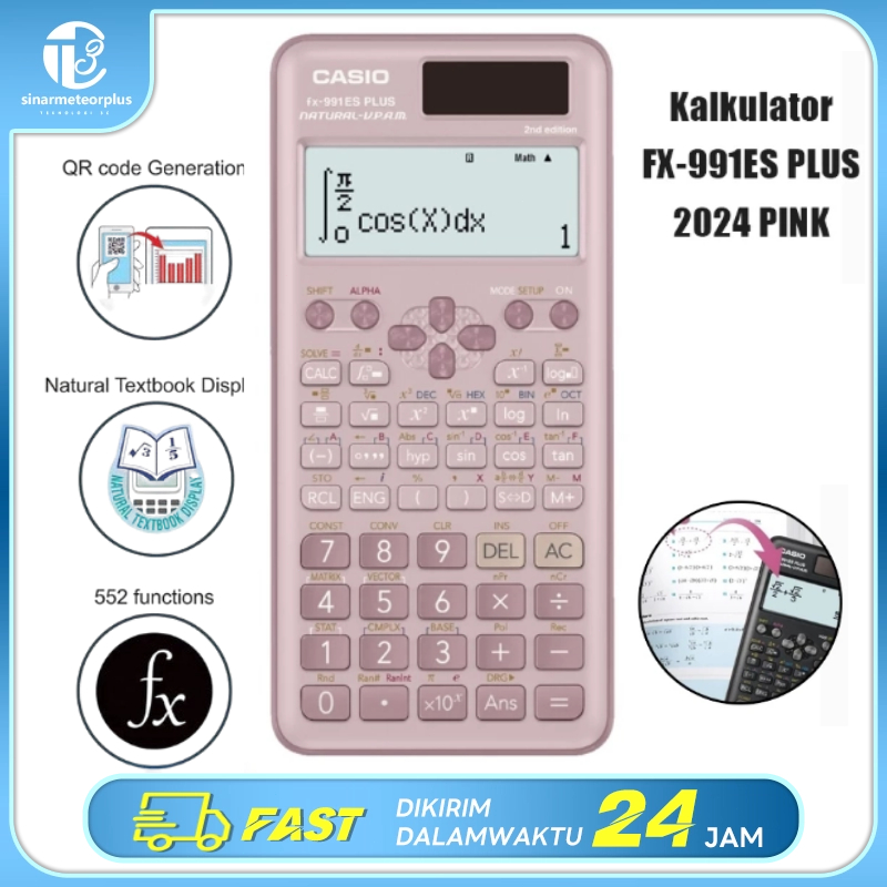 

Kalkulator Scientific Casio ilmiah FX-991EX/991ES-Plus Calculator Scientific Casio Kalkulator Casio Scientific 417 Fungsi/Dua Sumber Tenaga Baterai Dan Tenaga Matahari/40 Konstanta Rumus
