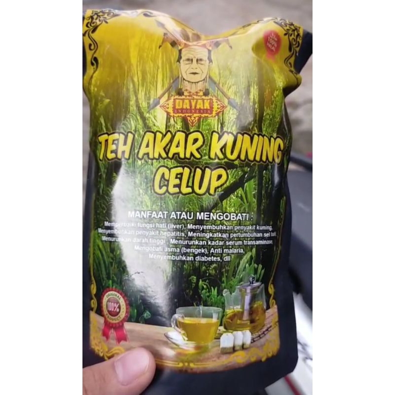 

Teh Kesehatan Akar Kuning Celup 1 Pack Isi 30 Pcs Asli Kalimantan