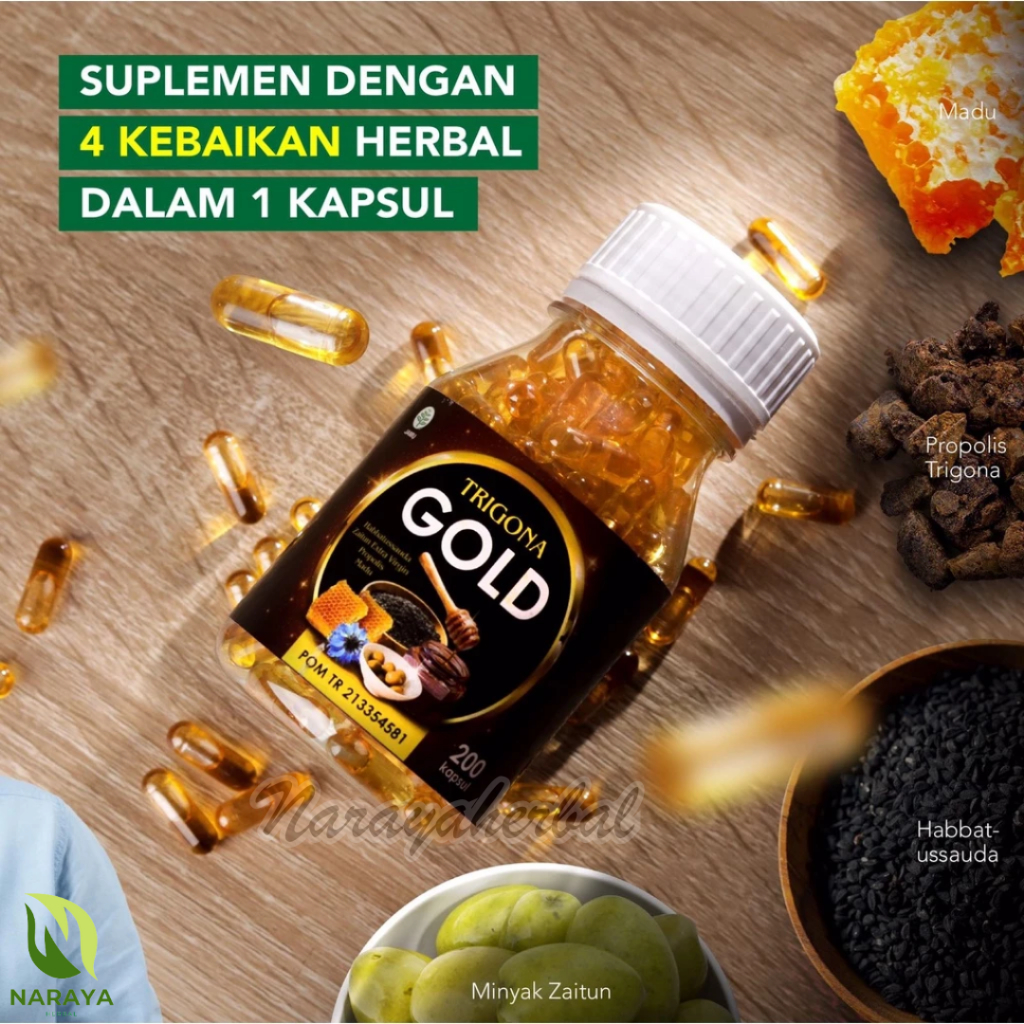 TRIGONA GOLD Propolis - Habbatussauda Propolis - TRIGONAGOLD 200 Kapsul