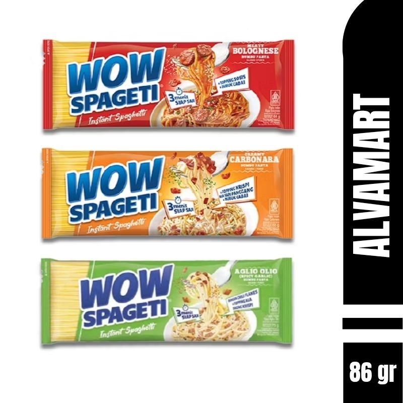 

WOW Spageti bolognese carbonara aglio Spageti instan