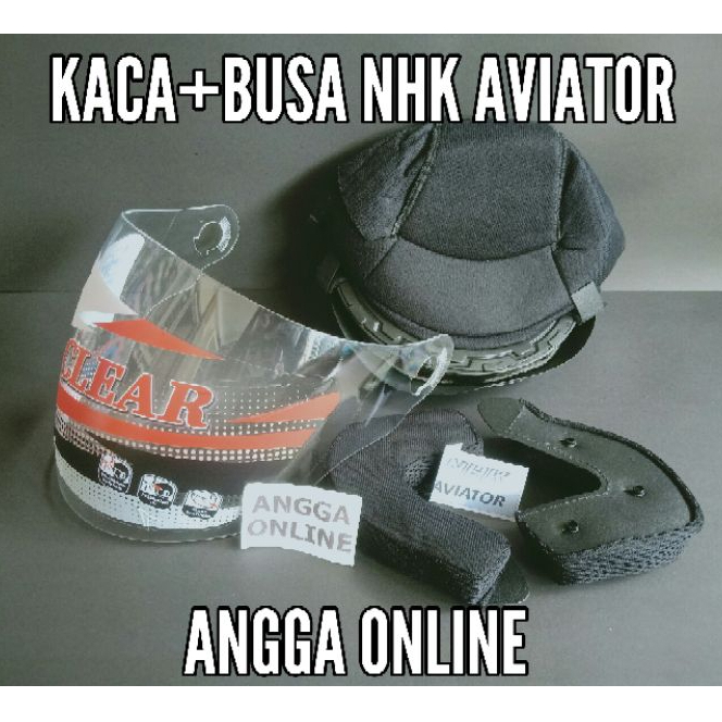 Busa Helm NHK Aviator + Kaca Helm NHK Aviator, busa helm nhk aviator+kaca helm nhk aviator