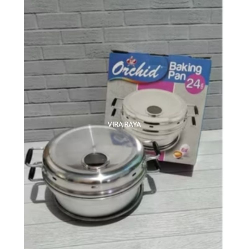 VIRA RAYA LAMPUNG - ORCHID BAKING PAN 22CM/24CM/28CM CETAKAN KUE BOLU ORCHID ORIGINAL BAKING PAN 4/6