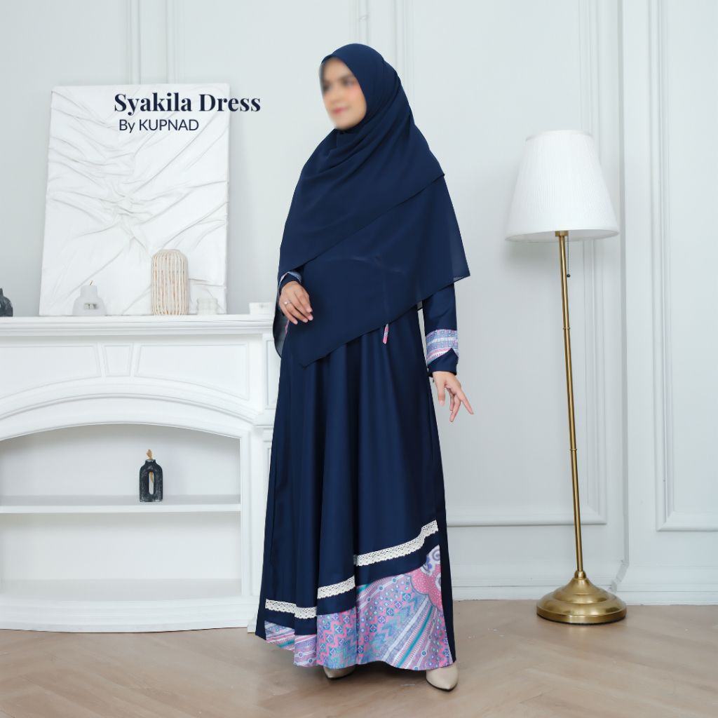 KUPNAD | Gamis Motif Batik Katun Toyobo Muslimah Syar’i Busui Friendly Adem, Modern & Nyaman | Syaki