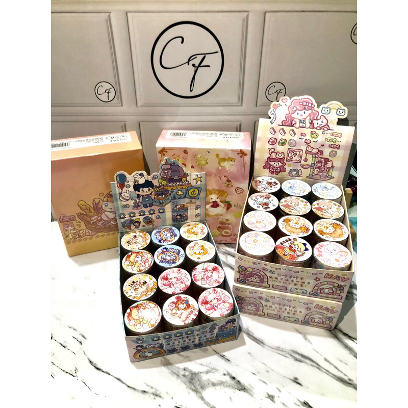 

N/A STICKER ROLL VIRAL / Sticker Momo / Washi Tape / Selotip Box / Stiker Gulung / Sticker Karakter Kartun / Stiker Tempel