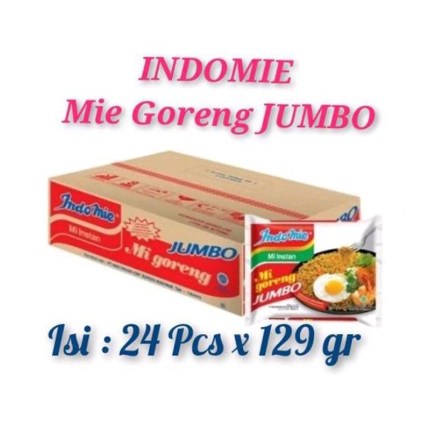 

Indomie Jumbo 1 Dus ( Isi 24 Pcs).