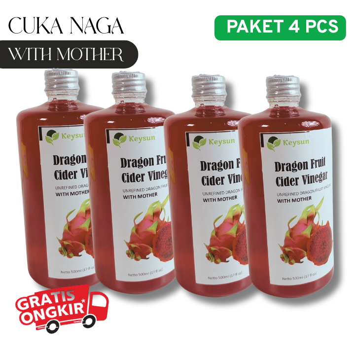 

Keysun - Cuka Buah Naga Paket 4 Pcs (2000 Ml)
