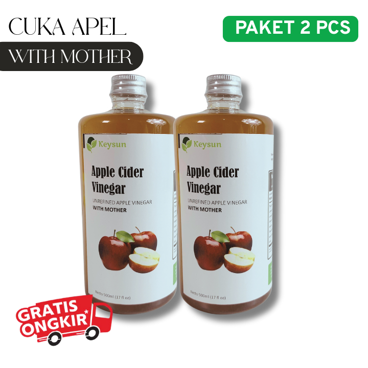 

Keysun Cuka Apel With Mother Paket 2 Pcs (1000 Ml)