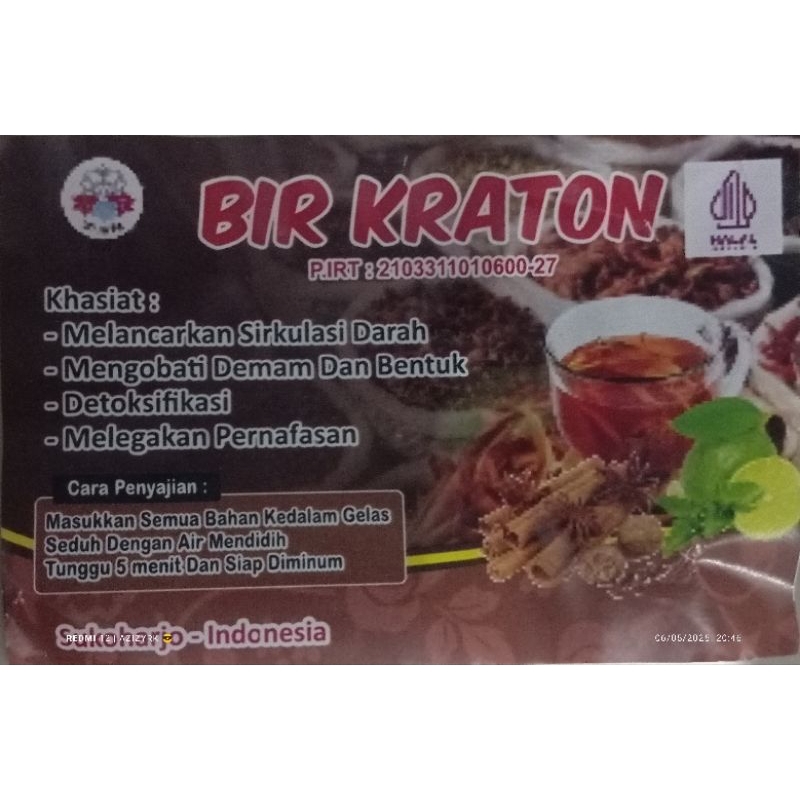 

wedang racik rempah bir kraton