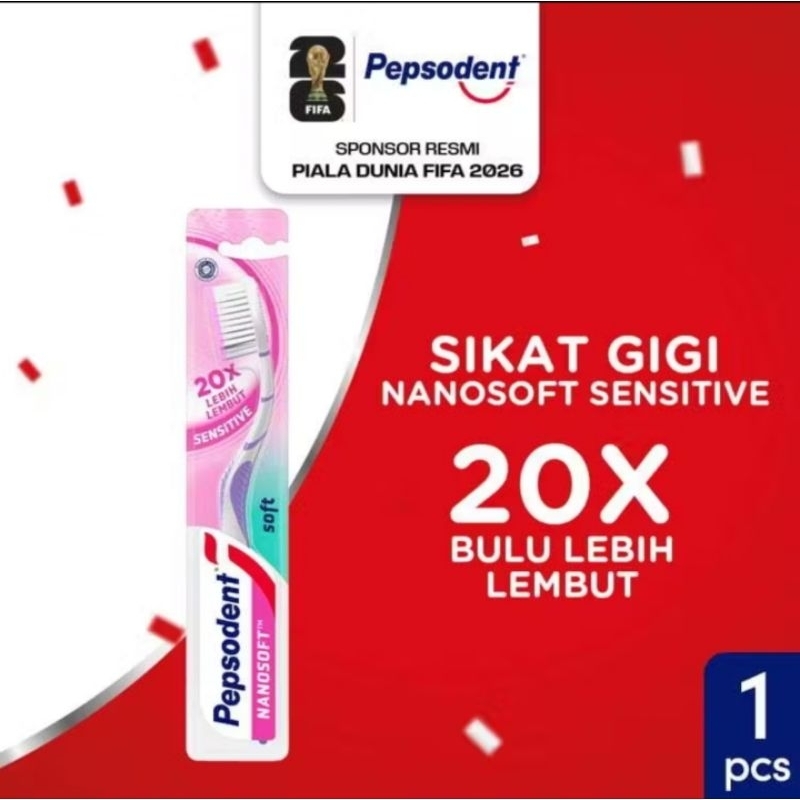 Pepsodent Nanosoft Sikat Gigi Sensitif