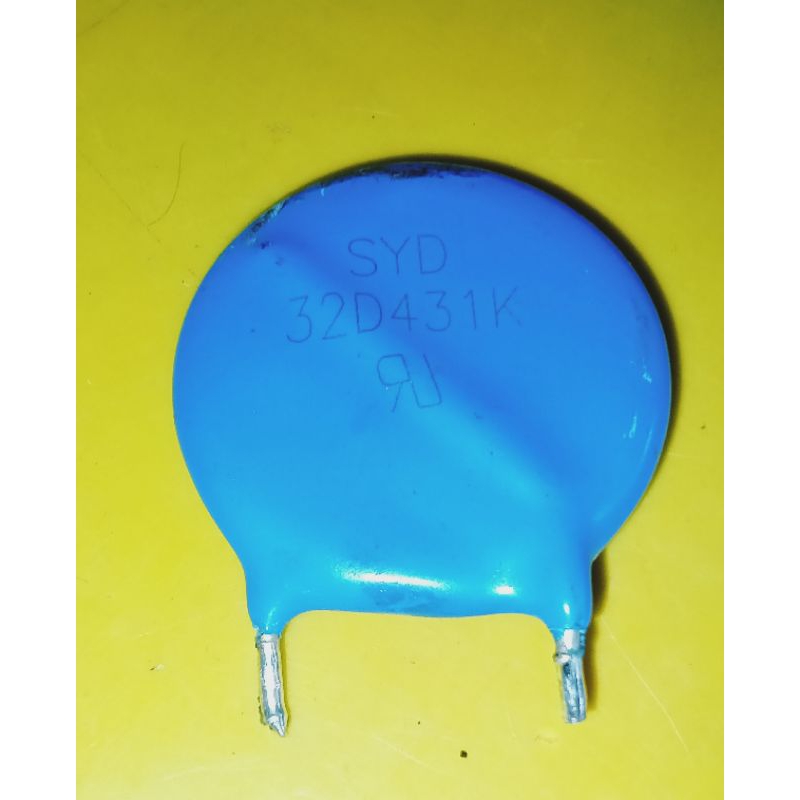 kapasitor SYD 32D431K jarak Kaki 2cm bekas cabutan