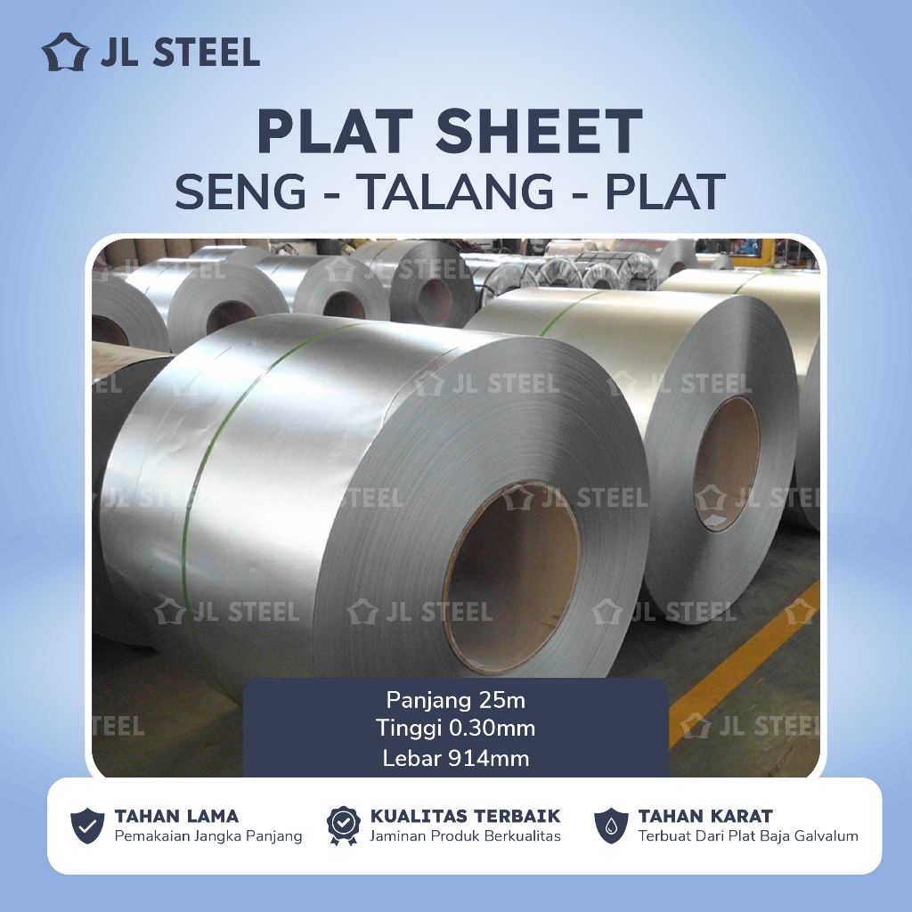 JLSTEEL Plat Besi Galvalum 0.35 mm