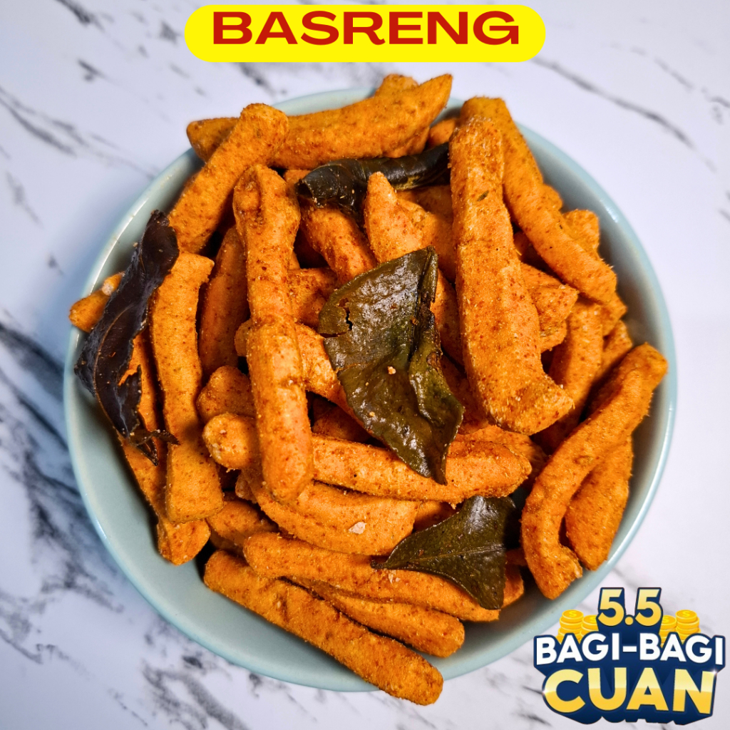 

BASRENG PEDAS DAUN JERUK 500g | BASRENG STIK | BASRENG BUMBU MELIMPAH