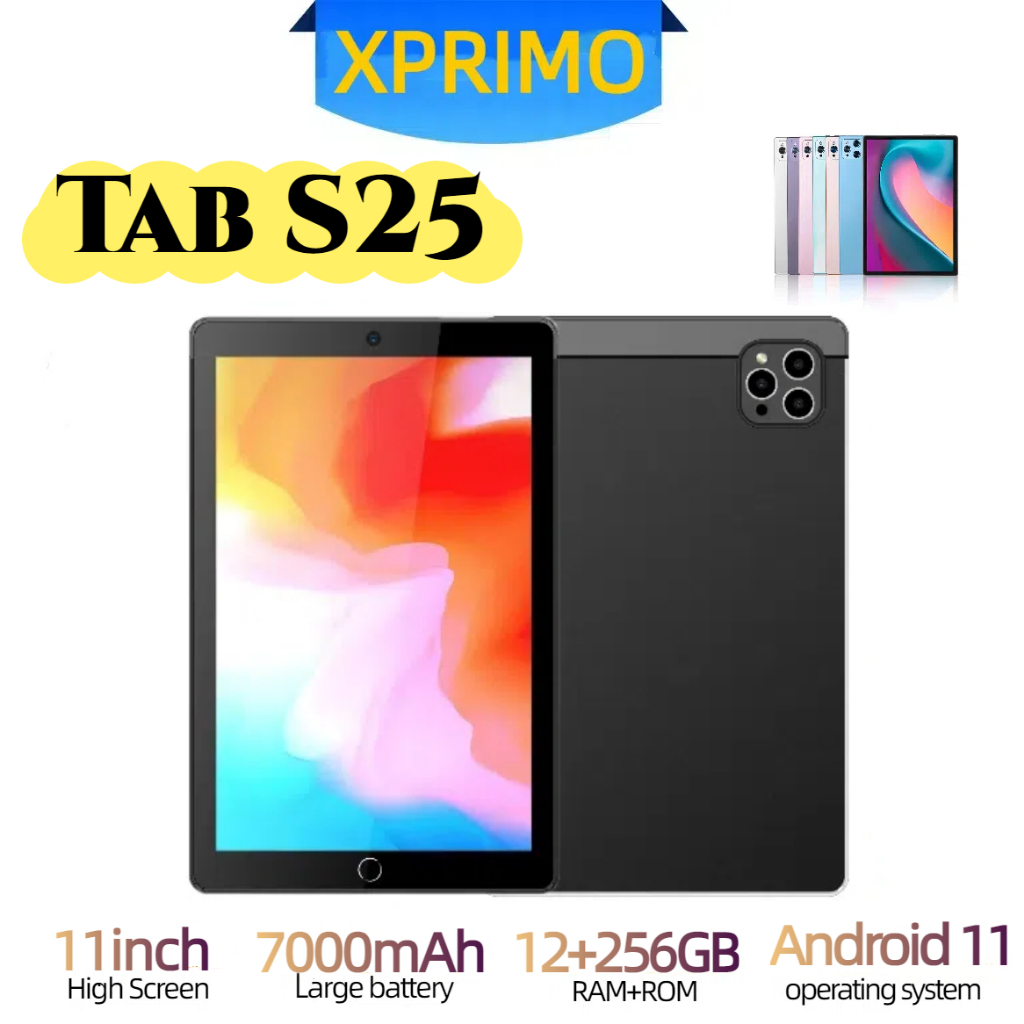 Tablet S25 11 inci RAM 12GB+ RAM 256GB Tablet Pembelajaran 5G WIFI SIM Ganda Android 11
