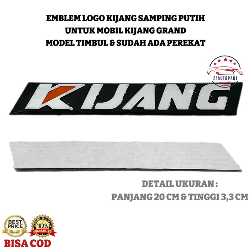 Emblem Logo Kijang Samping Putih untuk Mobil Kijang Super
