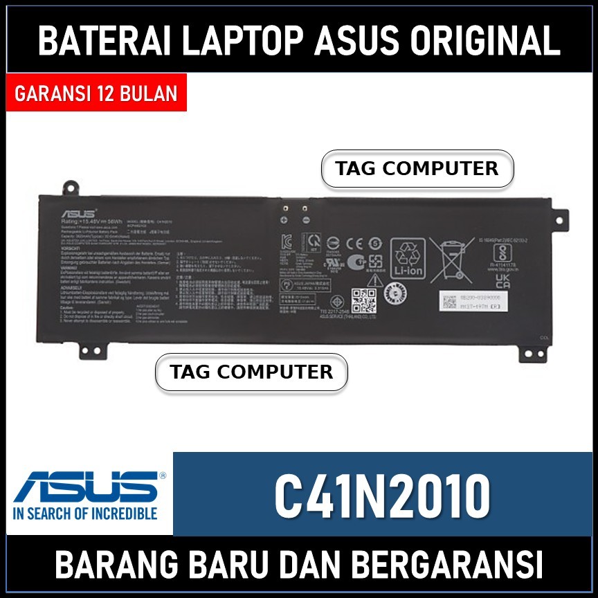BATERAI ASUS ROG STRIX G15 G513 G513I G153IC G513IH G513IR C41N2010 ORIGINAL