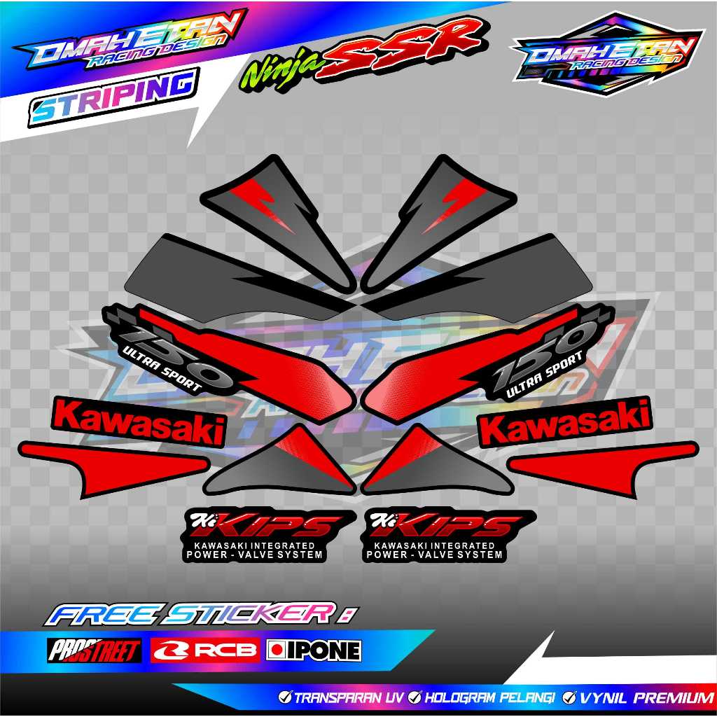 STRIPING VARIASI MOTOR KAWASAKI NINJA SSR / STICKER LISMOTOR KAWASAKI NINJA SSR