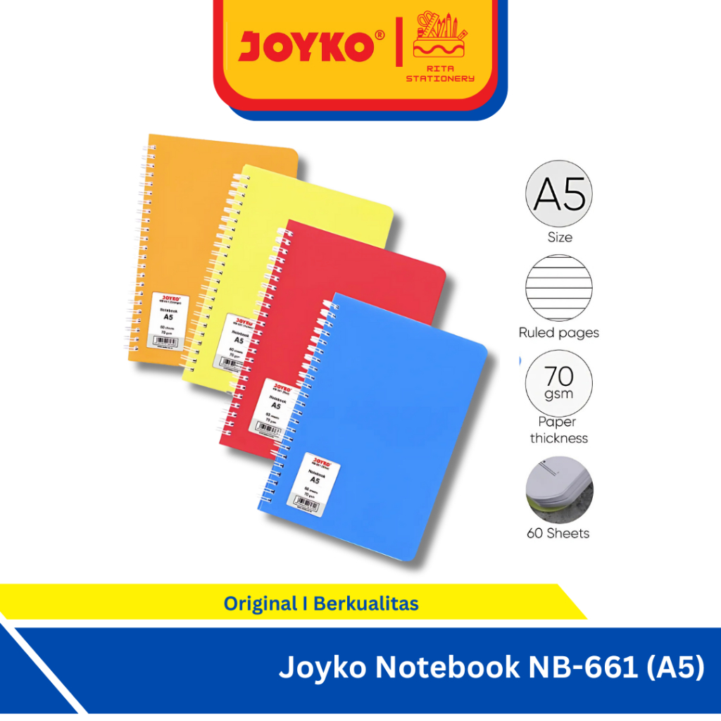 

Joyko Note A5 Notebook Diary Agenda Buku Catatan Bergaris NB-661 60 hal