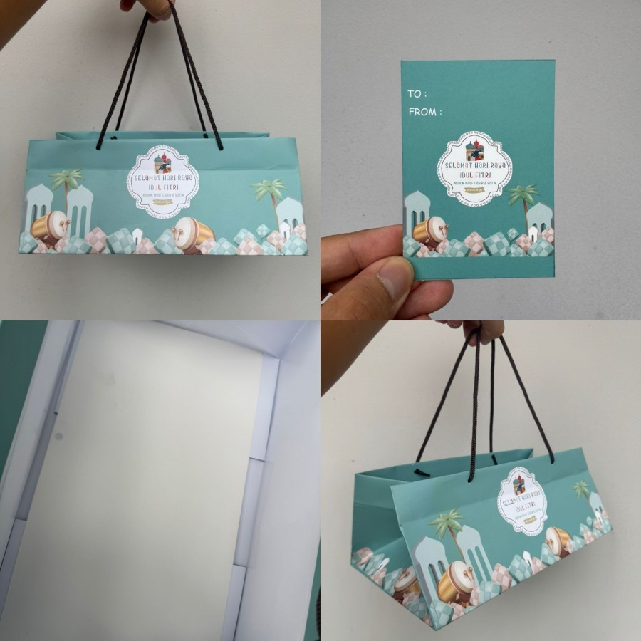 

Paperbag Idul Fitri Material Art Carton Model Colourful Mosque 31x19x13 cm