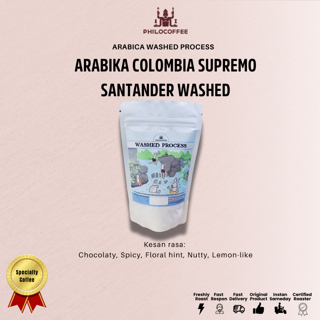 

Biji Kopi Arabika Colombia Supremo Santander Washed | Kopi Import | Arabica Coffee - 100gr