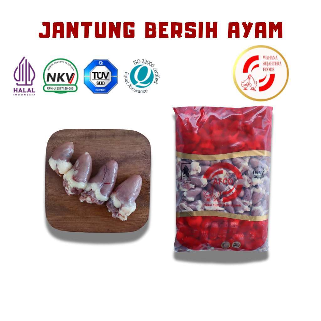 

Jantung Bersih Ayam Frozen Kemasan 1-2Kg