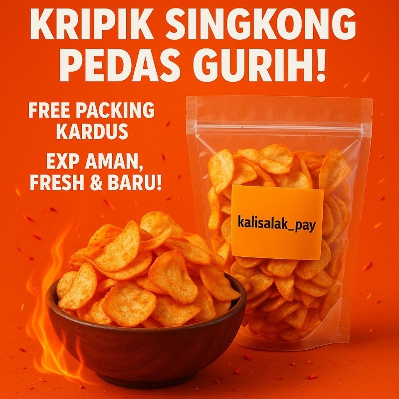 

Kripik Singkong Pedas Gurih 500 gram oleh oleh khas kalisalak_pay