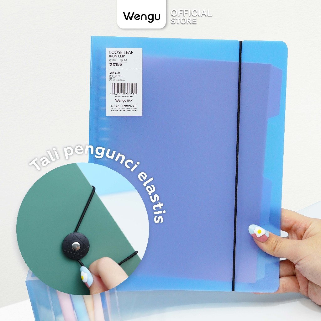 

[BARU] Wengu Binder B5 Sampul Buku Tulis Binder Pastel Transparan Anti Air B5-H