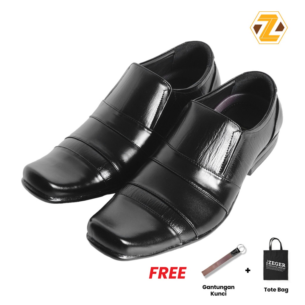 ZEGER Sepatu Kulit Formal Pantofel Pria - MT 261