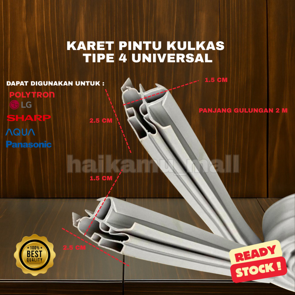 KARET PINTU KULKAS UNIVERSAL SHARP POLYTRON LG / KARET PINTU KULKAS TIPE 4 MULTI