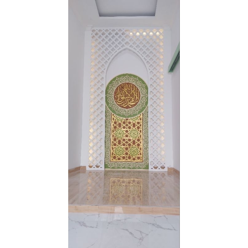 Hiasan Dinding Mihrab Mushola Krawangan Motif Maroko